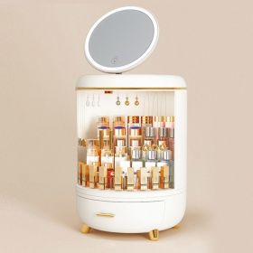 Joybos¬Æ Round Makeup Storage Organizer Box with Mirror Led Light