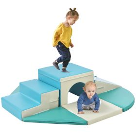 Soft Climb and Crawl Foam Playset 9 in 1 , Safe Soft Foam Nugget Block for Infants, Preschools, Toddlers
