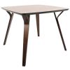 Folia Mid-Century Modern Dinette Table in Walnut by LumiSource