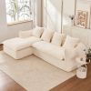 Sofa Deep Seat Sofa 3 Seater for Living Room Oversized Comfy Sofa L-Shape Sofa Couch with Chaise Home Furniture Sleeper Sectional Sofa for Apartment
