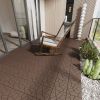 Stone Style 12" Patio Deck Tiles, DIY Module Interlocking Decking Tiles Floor Tile