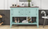 TREXM Cambridge Series Ample Storage Vintage Console Table with Four Small Drawers and Bottom Shelf for Living Rooms