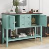 TREXM Cambridge Series Ample Storage Vintage Console Table with Four Small Drawers and Bottom Shelf for Living Rooms