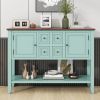 TREXM Cambridge Series Ample Storage Vintage Console Table with Four Small Drawers and Bottom Shelf for Living Rooms