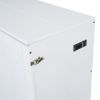 Queen Size Murphy Bed Wall Bed with drawer and a set of Sockets & USB Ports, Pulley Structure Design, White