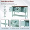 TREXM Cambridge Series Ample Storage Vintage Console Table with Four Small Drawers and Bottom Shelf for Living Rooms