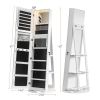 Jewelry Armoire with Full Length Mirror 360¬∞ and Large Capacity Jewelry Organizer Armoire; Lockable Mirror with Jewelry Storage; Multi Storage Shelve