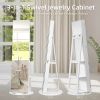 Jewelry Armoire with Full Length Mirror 360¬∞ and Large Capacity Jewelry Organizer Armoire; Lockable Mirror with Jewelry Storage; Multi Storage Shelve
