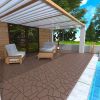 Stone Style 12" Patio Deck Tiles, DIY Module Interlocking Decking Tiles Floor Tile