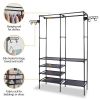 Clothing Rack Clothes Rack, 66'' Multifunctional Garment Rack for Hanging Clothes, 4 Tiers Portable Closet Rack with 4 Hooks & 2 Hanging Rods