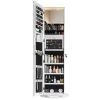 Jewelry Armoire with Full Length Mirror 360¬∞ and Large Capacity Jewelry Organizer Armoire; Lockable Mirror with Jewelry Storage; Multi Storage Shelve
