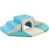 Soft Climb and Crawl Foam Playset 9 in 1 , Safe Soft Foam Nugget Block for Infants, Preschools, Toddlers