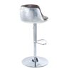 ACME Brancaster Adjustable Stool (1Pc) in Vintage Brown Top Grain Leather & Aluminum 96555