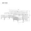 U_Style U-shaped Sponge-filled Cushion Combination Sofa, Suitable for Living Rooms, Studies, and Spacious Spaces