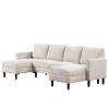 U_Style U-shaped Sponge-filled Cushion Combination Sofa, Suitable for Living Rooms, Studies, and Spacious Spaces