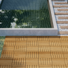 30 PCS Interlocking Deck Tiles Striped Pattern, 12" x 12" Square Yellow Acacia Hardwood Outdoor Flooring for Patio, Bancony, Pool Side,...