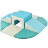 Soft Climb and Crawl Foam Playset 9 in 1 , Safe Soft Foam Nugget Block for Infants, Preschools, Toddlers