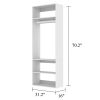 70.2"H Livelylodge Wooden Modular Closet System :Closet Organizer Modern Open Wardrobe Closet System with Hanging rod and shelf for Bedroom&Coatroom W