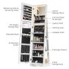 Jewelry Armoire with Full Length Mirror 360¬∞ and Large Capacity Jewelry Organizer Armoire; Lockable Mirror with Jewelry Storage; Multi Storage Shelve