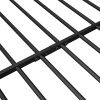 Full Size Metal Bed House Bed Frame with Shelves and Lights, Black