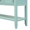 TREXM Cambridge Series Ample Storage Vintage Console Table with Four Small Drawers and Bottom Shelf for Living Rooms