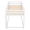 Floor Bunk Bed with Ladder , White
