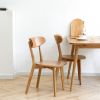 Dining chair wooden FAS grade oak natural wood made in North America 100% dirt-free wood chair solid chair table chair wooden living room chair simple