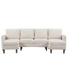 U_Style U-shaped Sponge-filled Cushion Combination Sofa, Suitable for Living Rooms, Studies, and Spacious Spaces