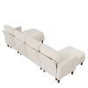 U_Style U-shaped Sponge-filled Cushion Combination Sofa, Suitable for Living Rooms, Studies, and Spacious Spaces