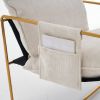 2 Sets 1 Case, Upholstered Hanging Armchair with Arm PocketsMetal frame, gold-plated craftsmanship