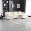 Modern Large boucle Fabric L-Shape Sectional Sofa