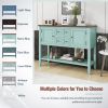 TREXM Cambridge Series Ample Storage Vintage Console Table with Four Small Drawers and Bottom Shelf for Living Rooms