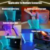 Modern Curved RGB Table Lamps for Bedrooms and Desks - Futuristic Ambient Mood Lighting for Gaming Rooms