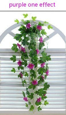 Simulation Plant Morning Glory Ratten For Wall Hanging Decoration