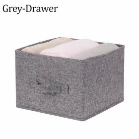 1pc Wardrobe Hanging Storage Bag; Drawer Fabric Closet Storage Organizer Holder (Color: Grey, size: Drawer)