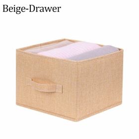 1pc Wardrobe Hanging Storage Bag; Drawer Fabric Closet Storage Organizer Holder (Color: Beige, size: Drawer)