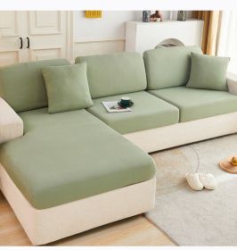 Ice Silk Elastic Sofa Hat Full Package Universal Set New Simple Modern Anti slip Sofa Cover Summer Cover (Color: Matcha Green, size: Plus M)