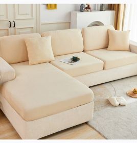 Ice Silk Elastic Sofa Hat Full Package Universal Set New Simple Modern Anti slip Sofa Cover Summer Cover (Color: Beige, size: Headrest M)