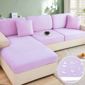 Ice Silk Elastic Sofa Hat Full Package Universal Set New Simple Modern Anti slip Sofa Cover Summer Cover (Color: Dream Purple, size: cushion cover 45*45cm)