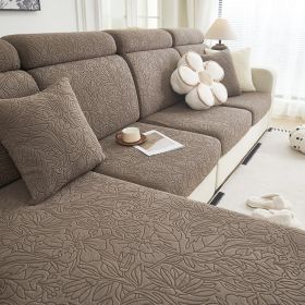 1 Pc Sofa Cover Universal Elastic Cover All Inclusive Sofa Cushion Lazy Cushion All Season Cushion Sofa Cover (Color: Brown, size: 2-person seat)