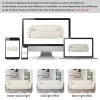 U_Style 81.5'' Minimalist Curved Upholstered Sofa, 3-Seat Modular Casual Sofa for Living Room, Bedroom, and Apartments
