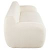U_Style 81.5'' Minimalist Curved Upholstered Sofa, 3-Seat Modular Casual Sofa for Living Room, Bedroom, and Apartments