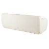 U_Style 81.5'' Minimalist Curved Upholstered Sofa, 3-Seat Modular Casual Sofa for Living Room, Bedroom, and Apartments
