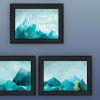 Trendy Decor 4U "Adventure Awaits, Don't Just Stand There!" Framed Wall Art for Living Room, Wall Art Print for Home Decor