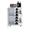 Tennessee Bar Cart, One Cabinet With Division, Six Cubbies For Liquor, Two Shelves