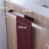 Towel rack non-perforated stainless steel 304 bathroom pendant black household towel rod single rod bathroom hardware pendant