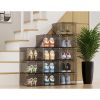 Shoe Storage, 6 Pack Organizer Clear Hard Plastic Shoe Box, Shoe Boxes Clear Plastic Stackable, Boxes with Lids